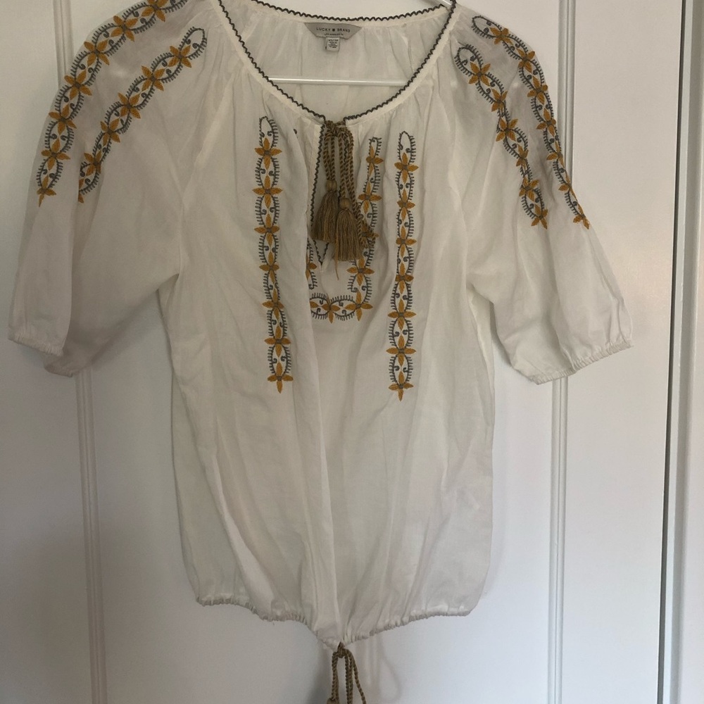 Lucky Brand Boho top. Size XS. Like new